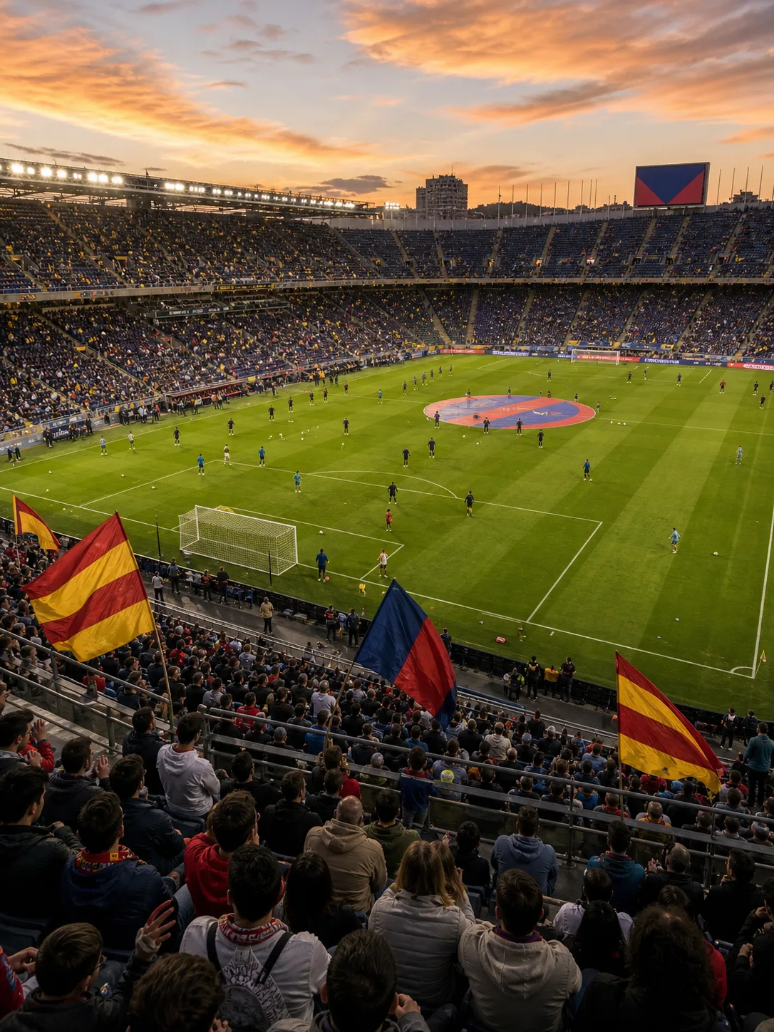 Spansk fotballarena før avspark